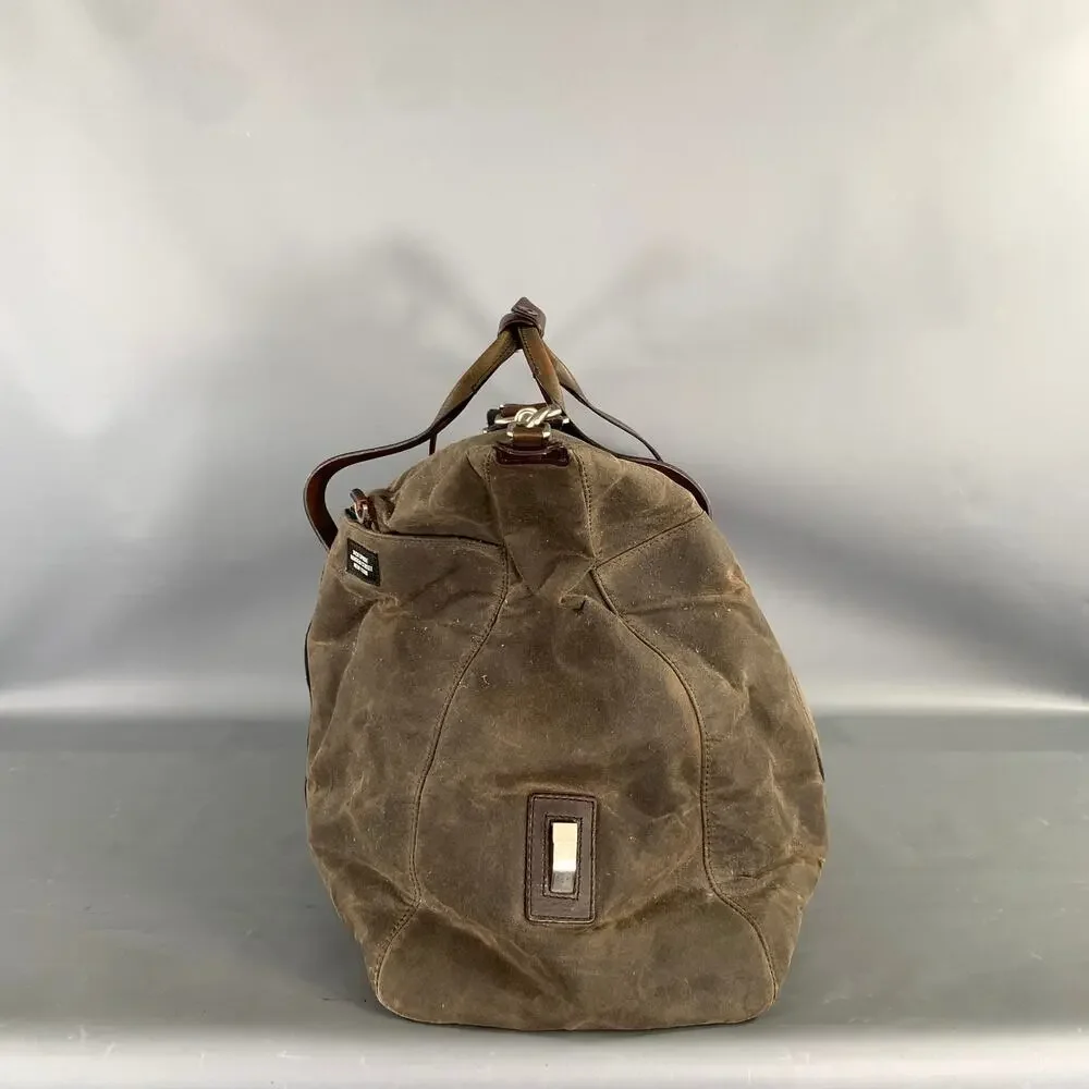 JACK SPADE Brown Black Mixed Fabrics Satchel Bags